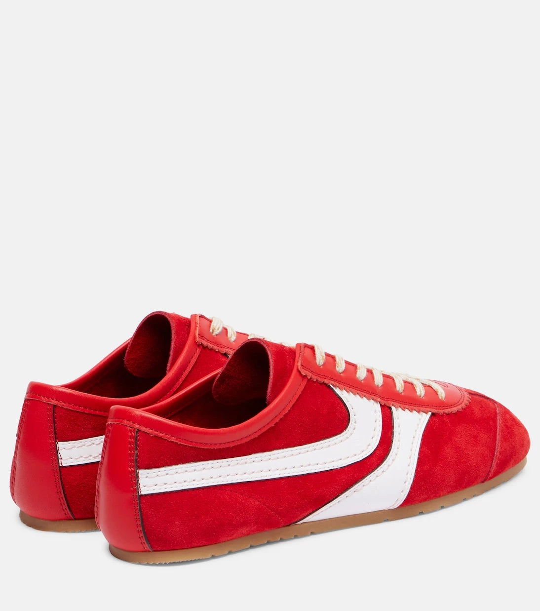 Dries Van Noten - Leather-trimmed suede sneakers