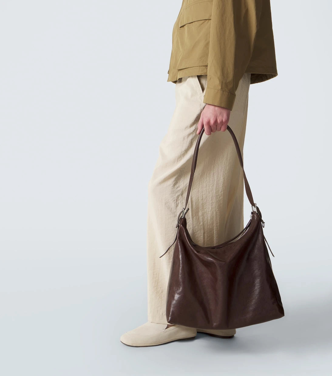 Lemaire - Belted leather shoulder bag