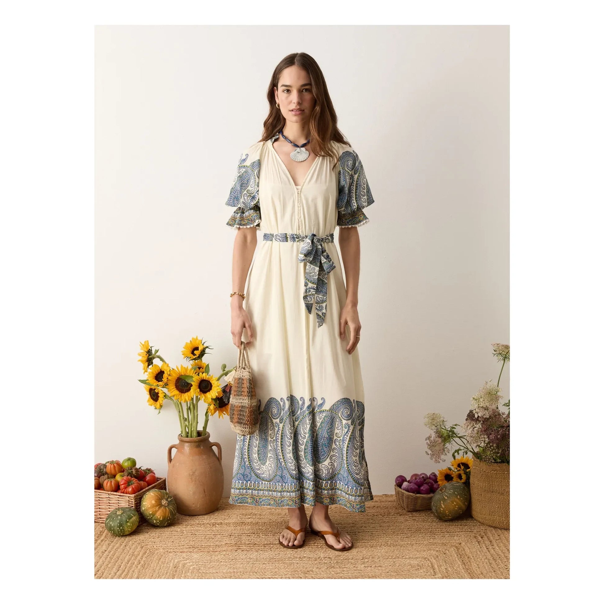 Boteh - Arcadia Cotton Dress | Lapis-lazuli