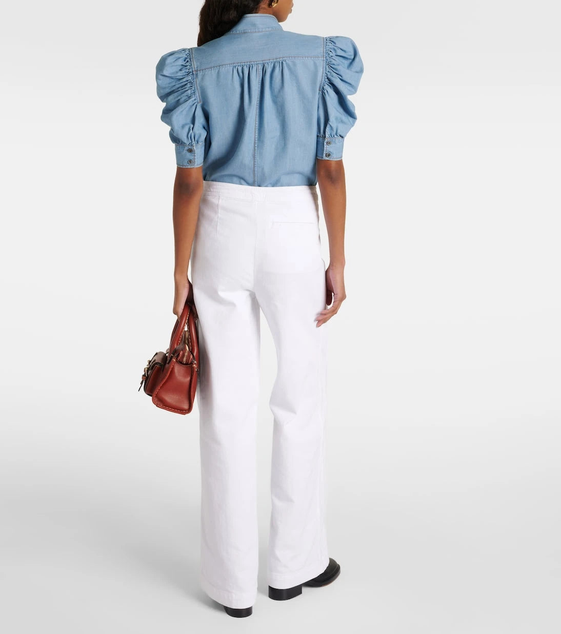 Frame - High-rise wide-leg pants