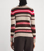 Red Virgin Wool Striped Sweater