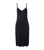 Hanro Black Stretch-Satin Deluxe Slip Dress