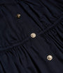 Blue Button-Detail Mini Skirt