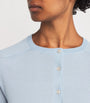 Agnona Blue Cashmere Buttoned Cardigan