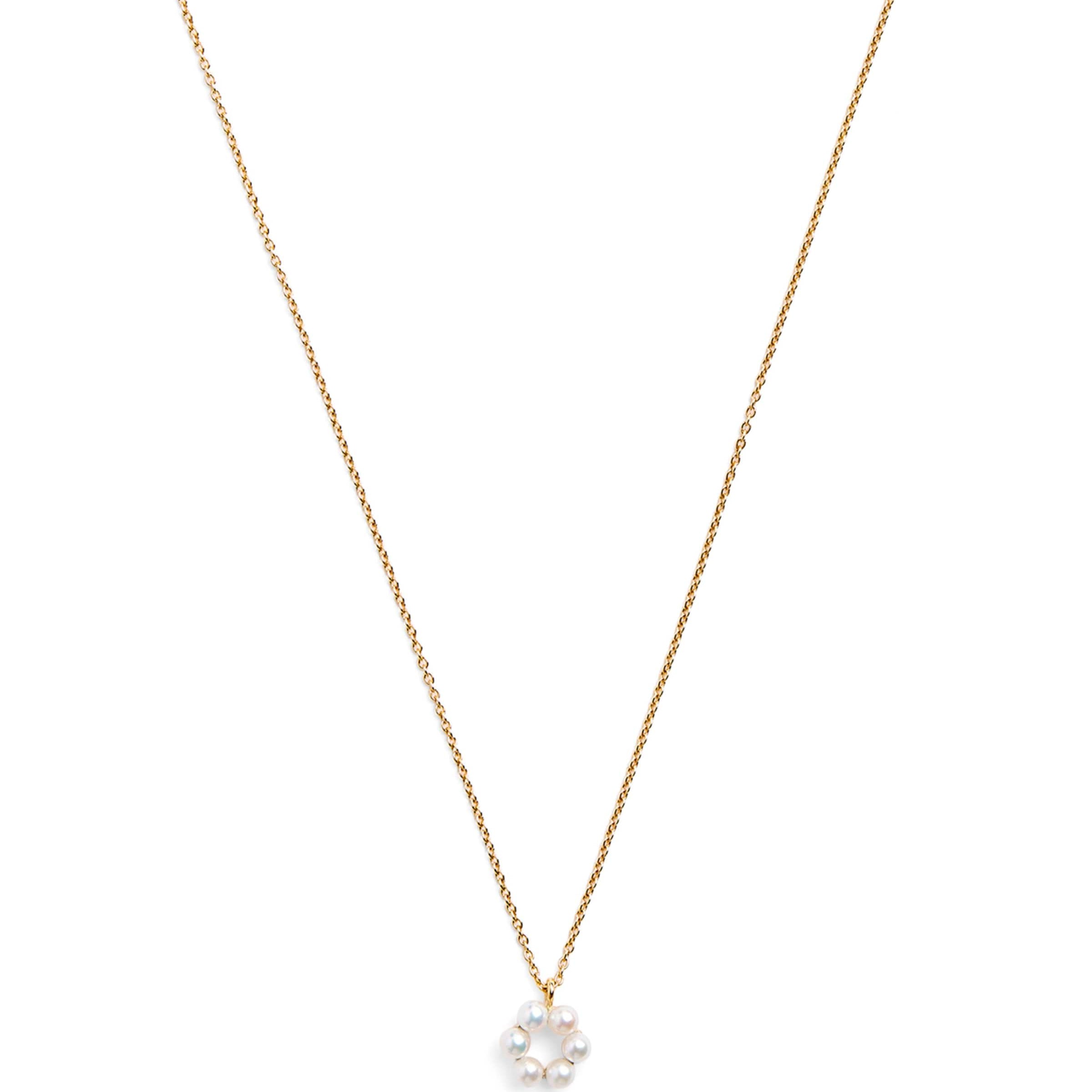 Yellow Gold and Pearl Starry Night Luna Perle Necklace
