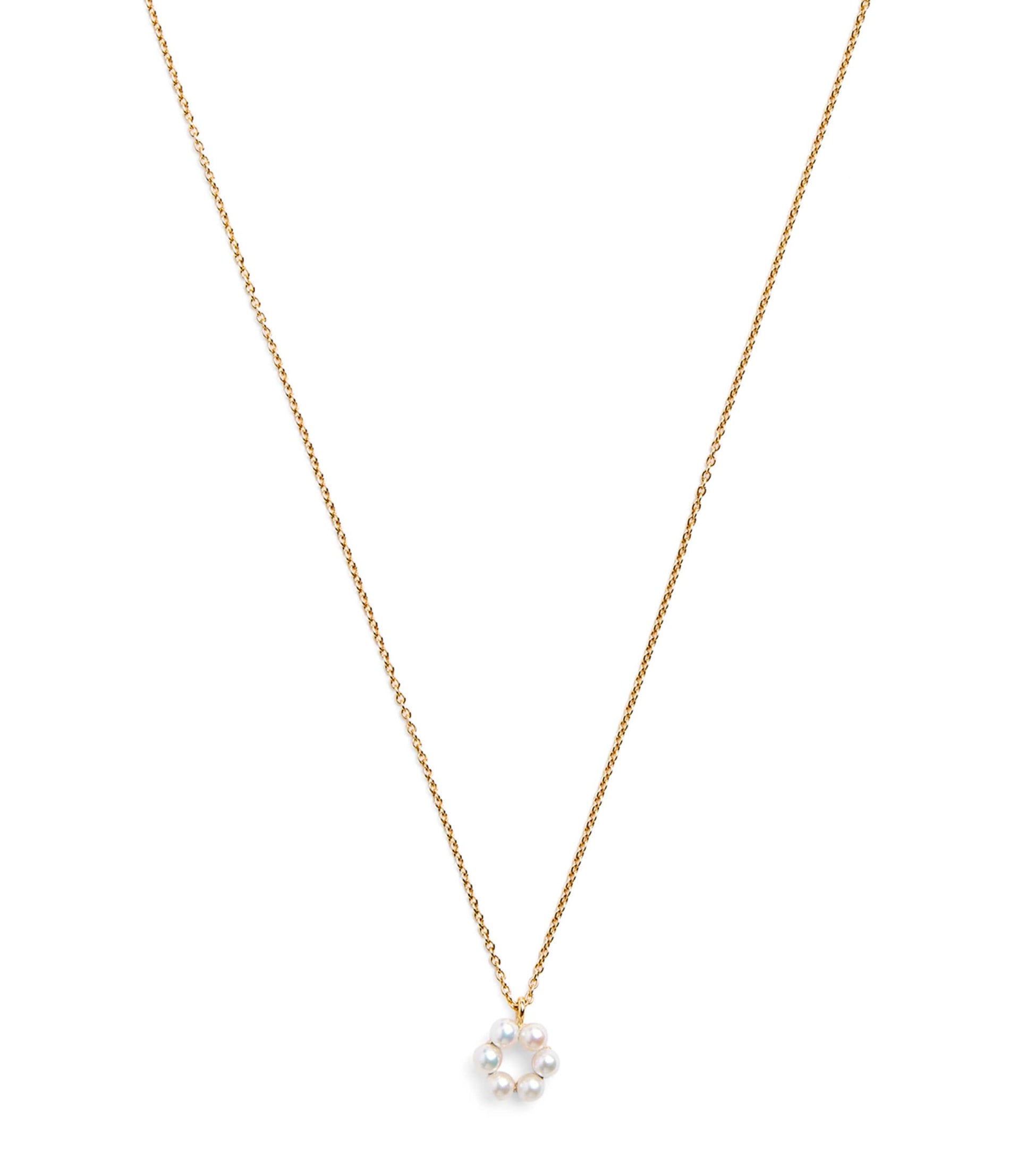 Yellow Gold and Pearl Starry Night Luna Perle Necklace