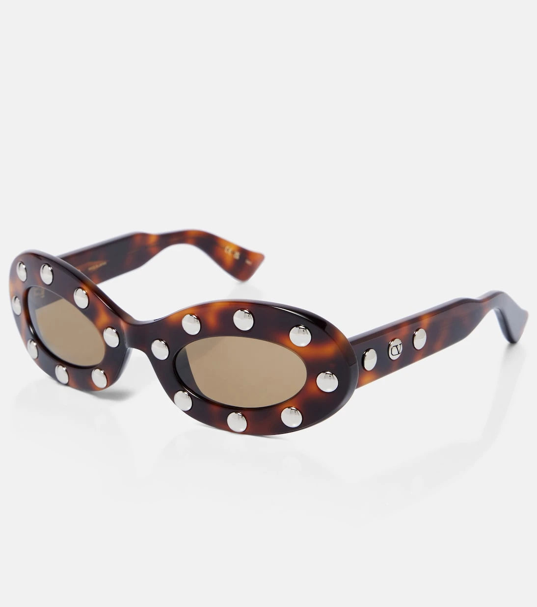 Valentino - VLogo studded oval sunglasses