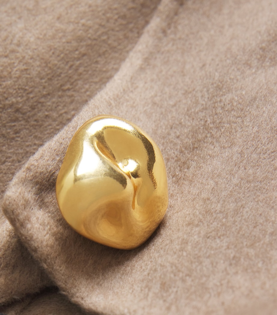 Brown Cashmere Cut-Out Cape