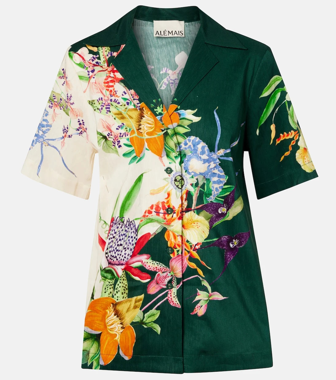 Alémais - Aggie floral linen-blend shirt
