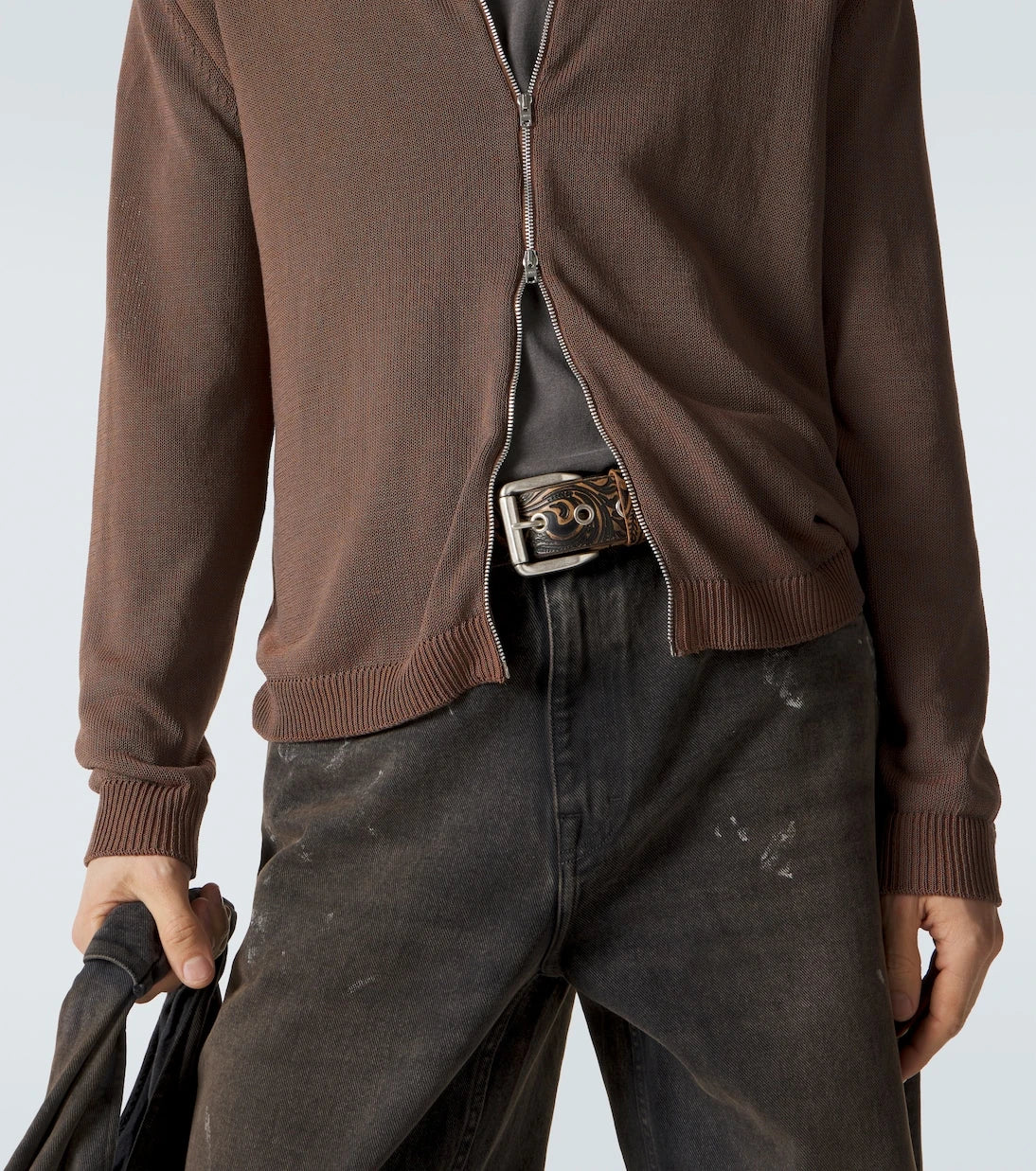 Our Legacy - Float cotton-blend zip-up cardigan