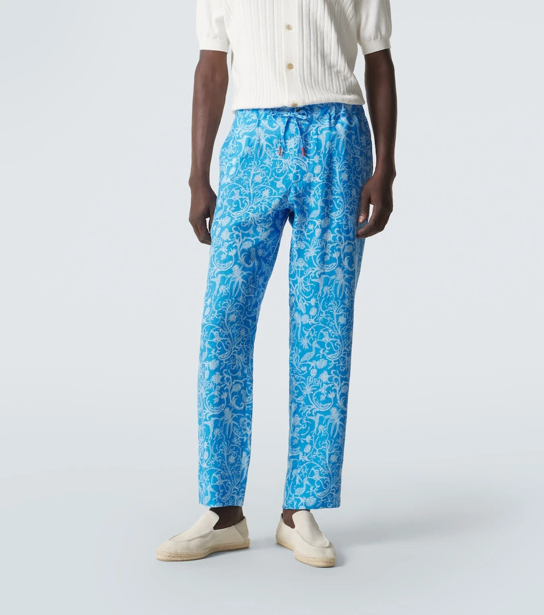 Kiton - بنطلون كتان مطبوع