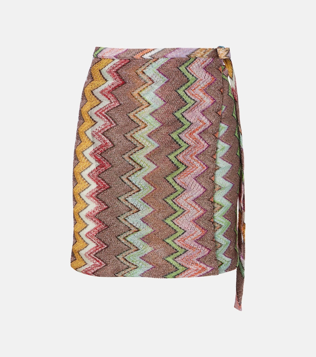 Missoni - Zigzag lamé wrap skirt