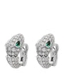 Bvlgari White Gold, Diamond and Emerald Serpenti Earrings
