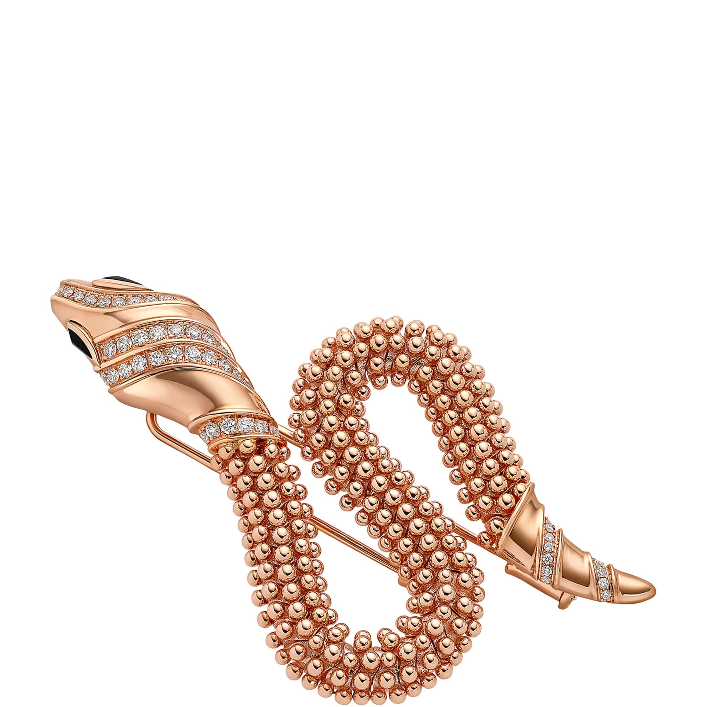 Rose Gold And Diamond Serpenti Brooch