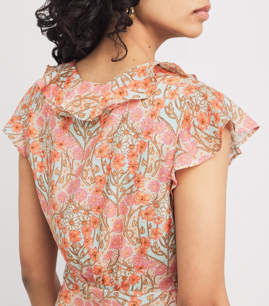 PAIGE Multi Floral Farrow Crop Top