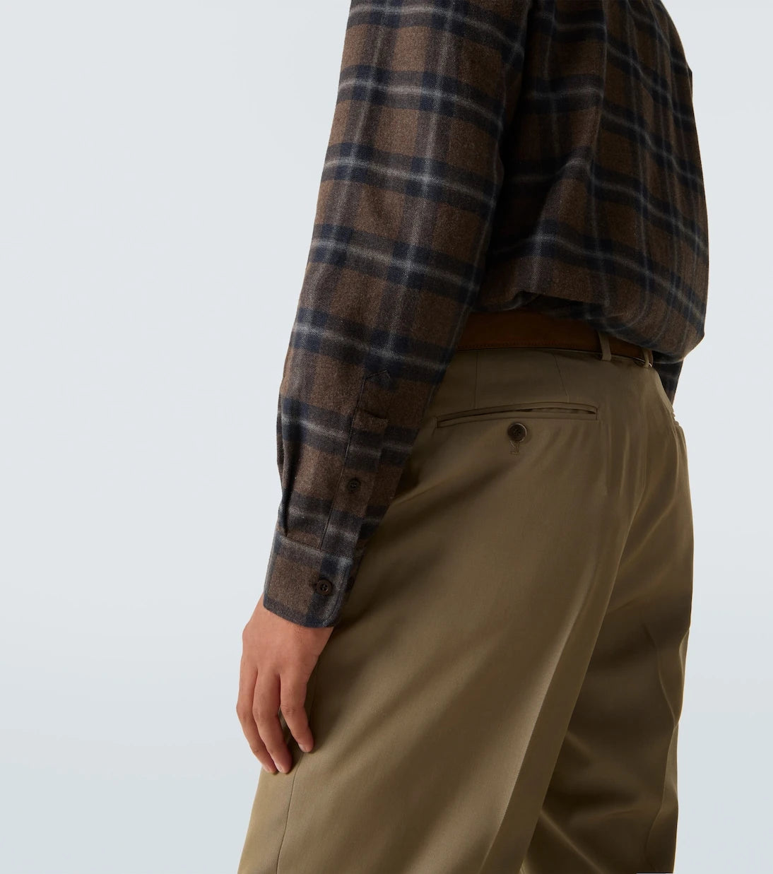 Sunspel - Checked cotton flannel shirt