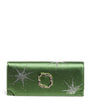 Malone Souliers Green Satin Embellished Vivien Clutch Bag