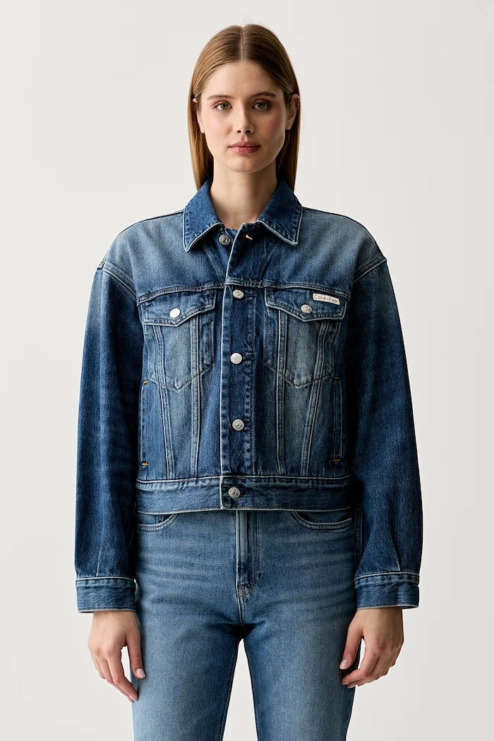 Calvin Klein Jeans pamuklu kadın denim ceket