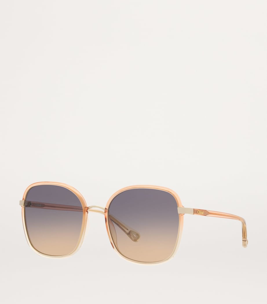 Orange Oversized Square Sunglasses