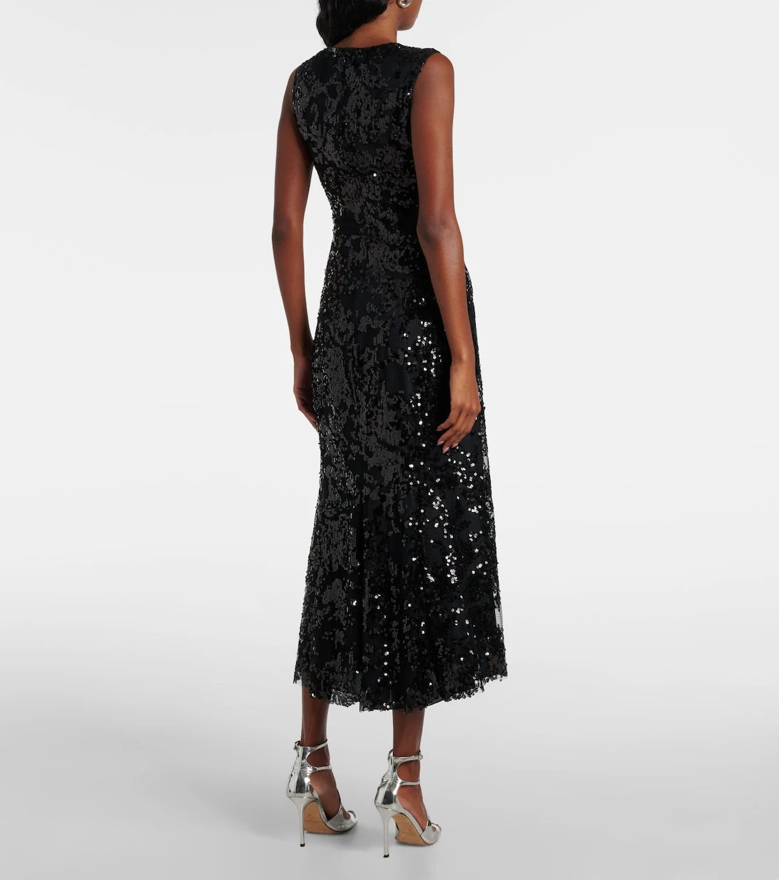 Victoria Beckham - Sequined gathered midi dress