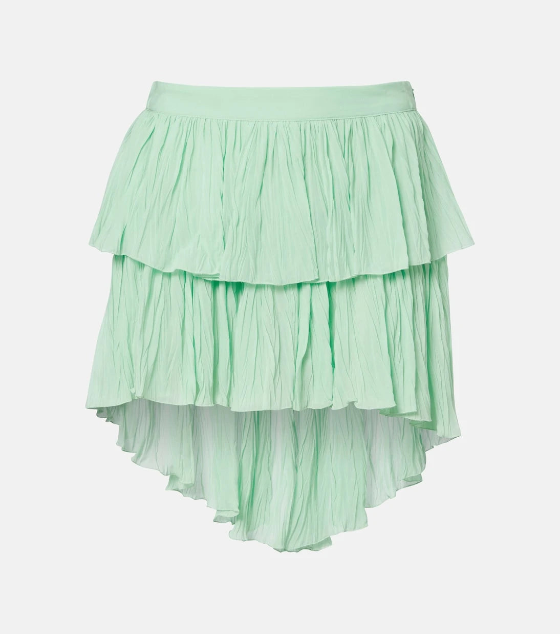 Blumarine - Plissé tiered georgette miniskirt