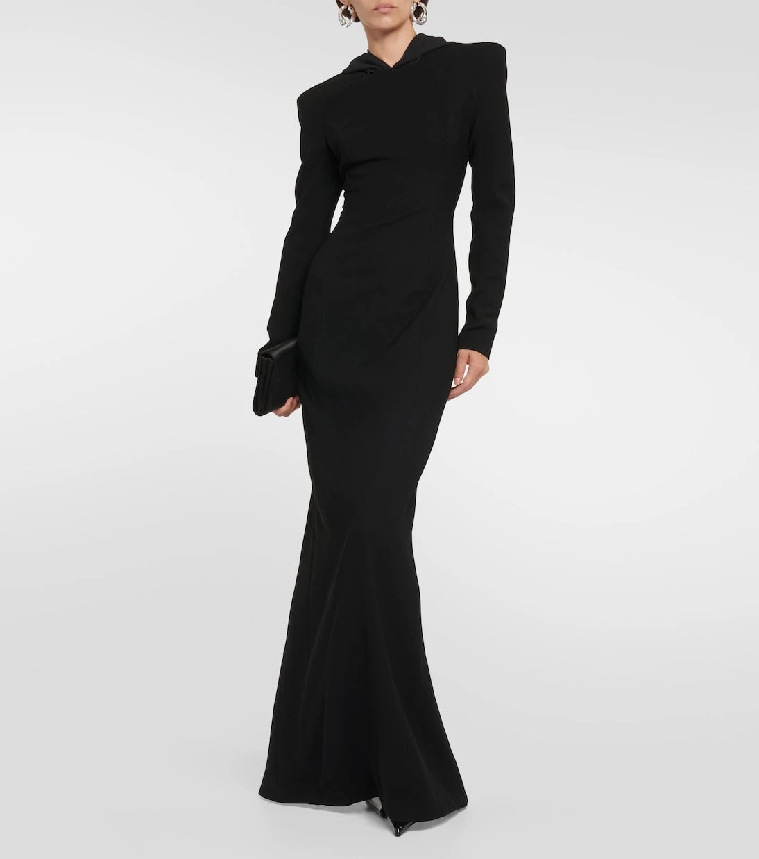 Mônot - Hooded crêpe maxi dress