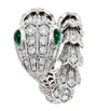 Bvlgari White Gold, Diamond and Emerald Serpenti Ring