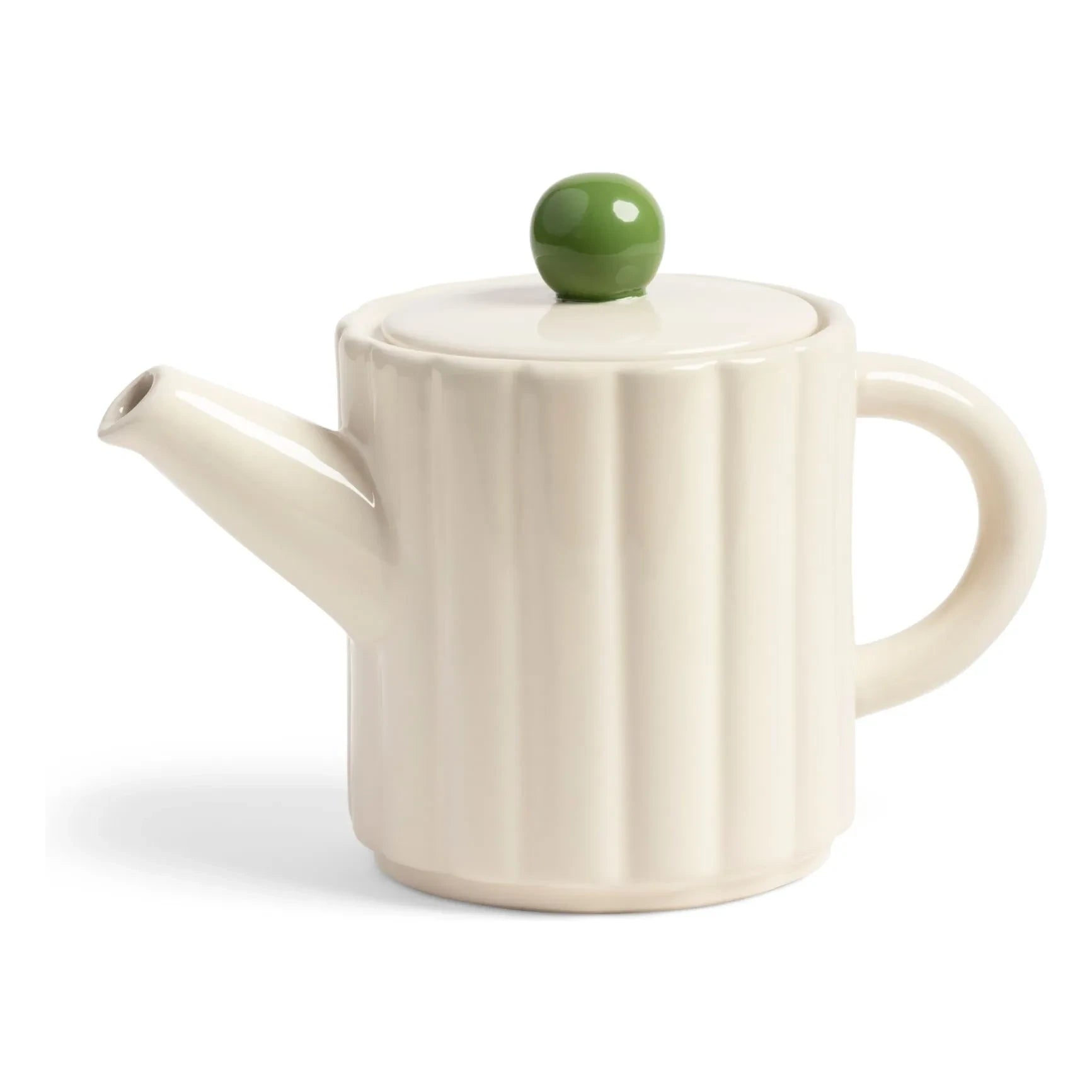 &Klevering - Stoneware teapot Tube | Cream