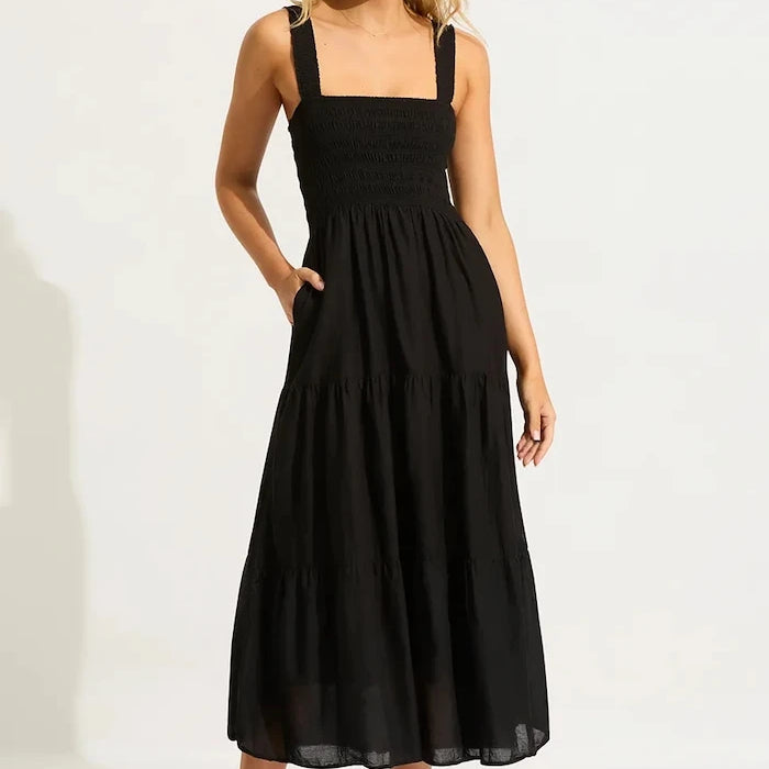 Seafolly рокля от памук Faithful Midi Dress