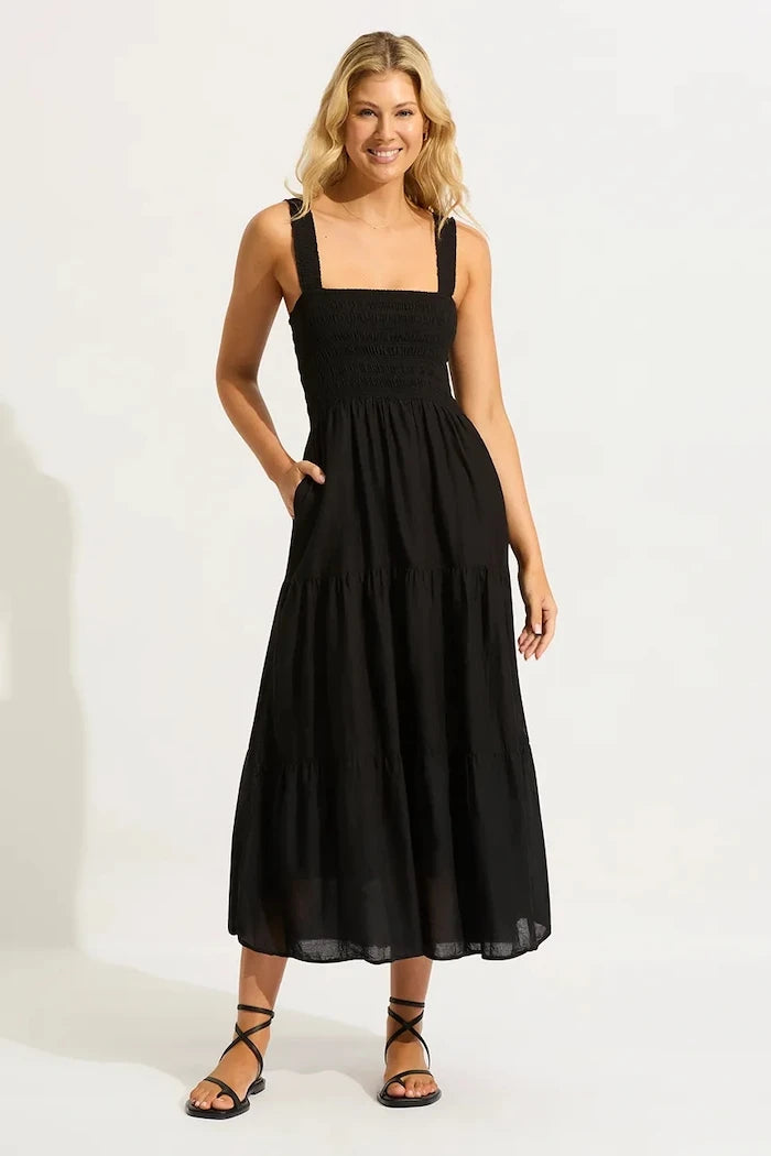 Seafolly рокля от памук Faithful Midi Dress
