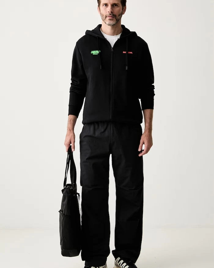 Rossignol erkek pamuklu fermuarlı kapüşonlu sweatshirt HERO