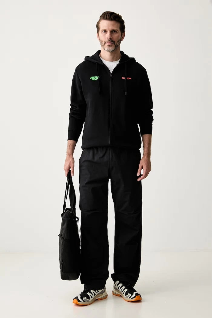 Rossignol erkek pamuklu fermuarlı kapüşonlu sweatshirt HERO