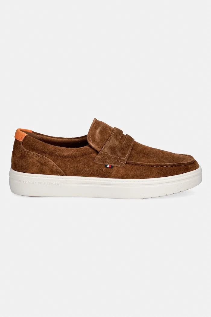 Tommy Hilfiger erkek süet mokasen MODERN LIGHT HYBRID SUEDE LOAFER