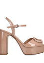 Valentino Garavani Patent Leather VLogo Signature Platform Sandals 115