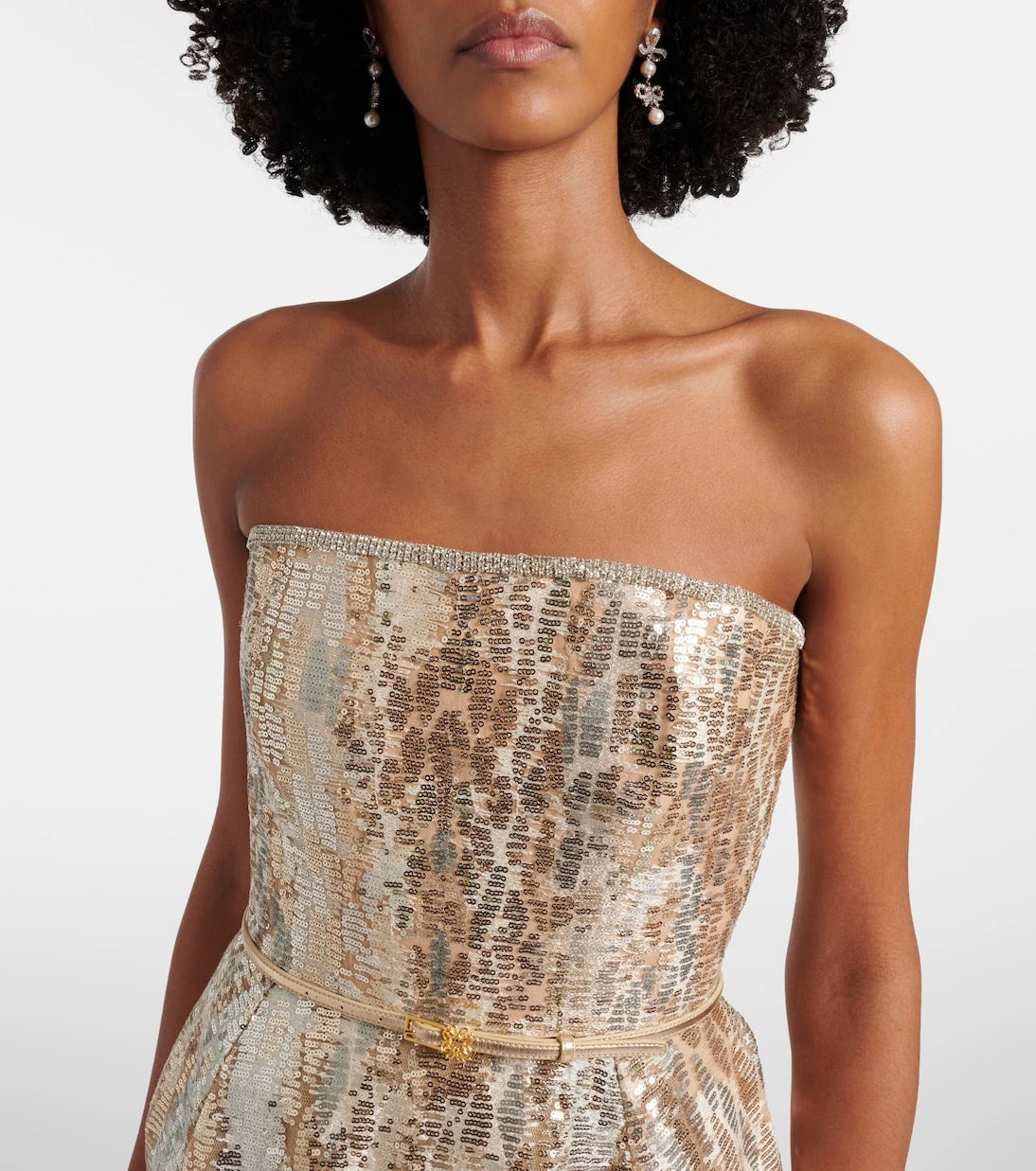 Elie Saab - Sequined bustier gown