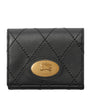 Leather Quilted Wallet BLACK