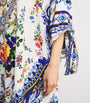 Blue Silk Tiles Darls Short Kaftan