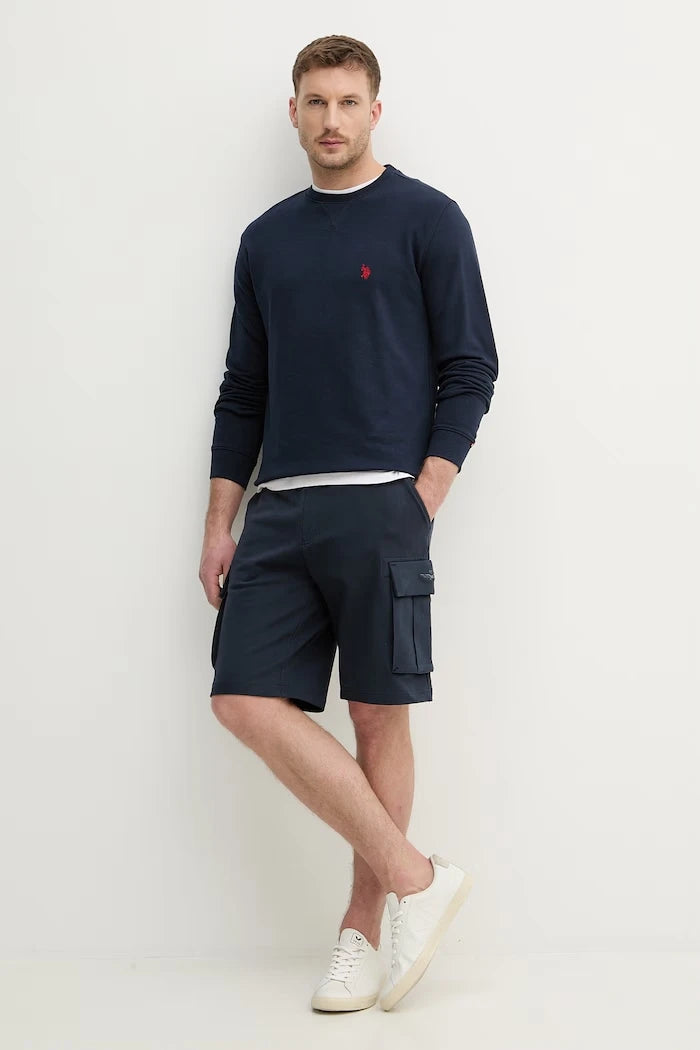 U.S. Polo Assn. erkek pamuklu sweatshirt DHM LB CREW
