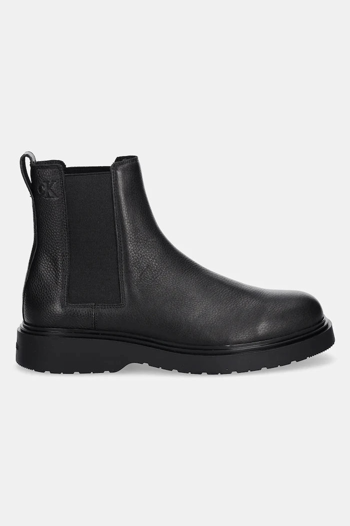 Кожени боти челси Calvin Klein COMBAT ESS CHELSEA BOOT LTH