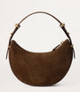 Prada Brown Suede Arqué Shoulder Bag