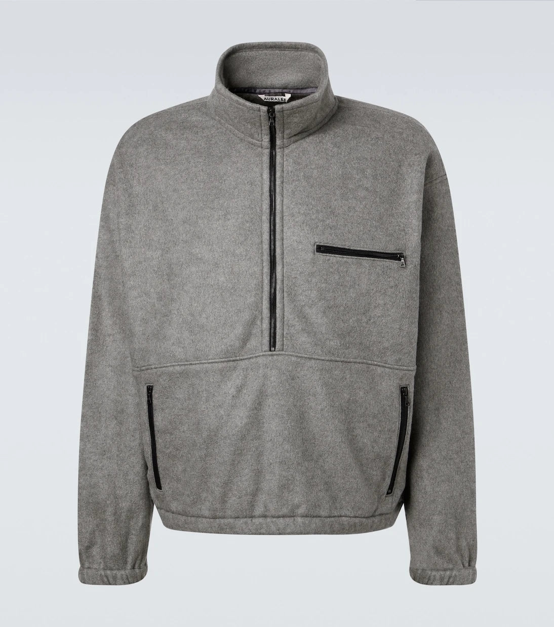 Auralee - Silk fleece half-zip sweatshirt
