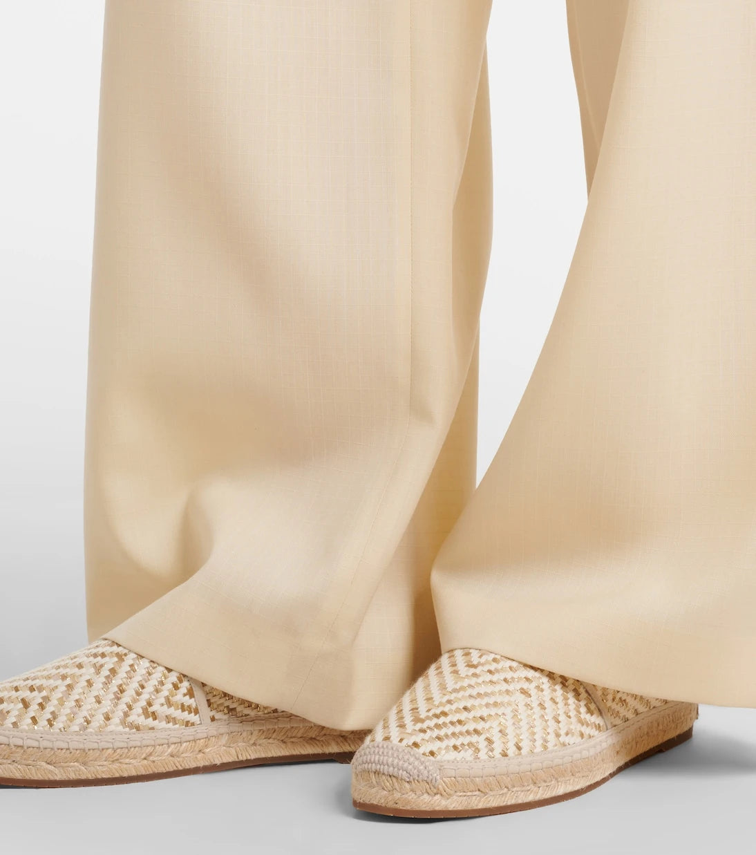 Manolo Blahnik - Espadra raffia-effect espadrilles