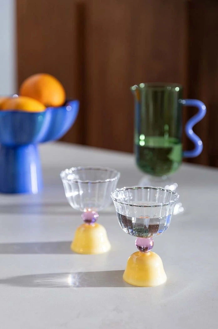 &k amsterdam Glass Tulip Caramel 200 ml (2 Parça) Şarap Kadehi Seti