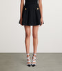 Balmain Black Flared Knitted Mini Skirt