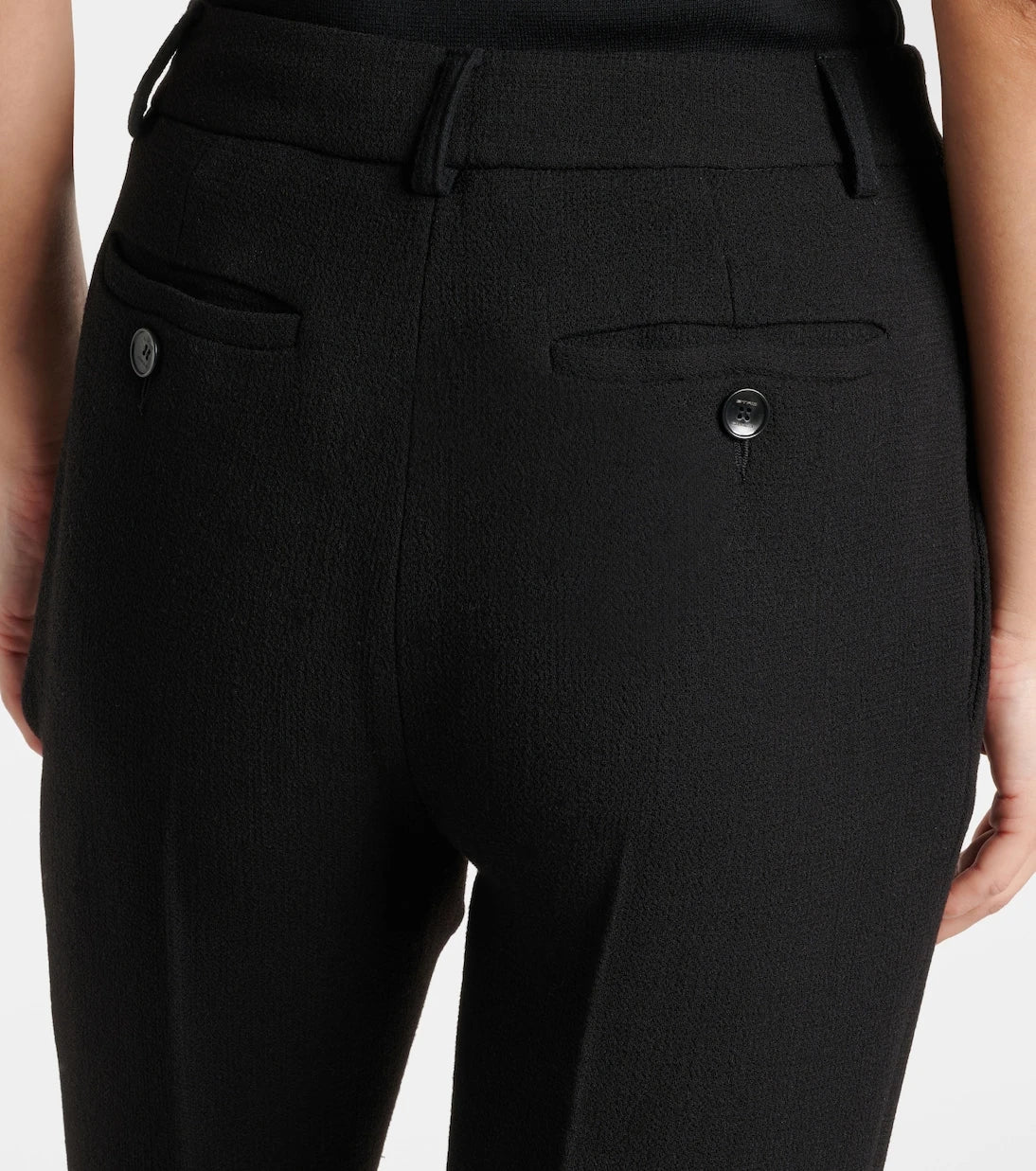 Etro - High-rise wool flared pants