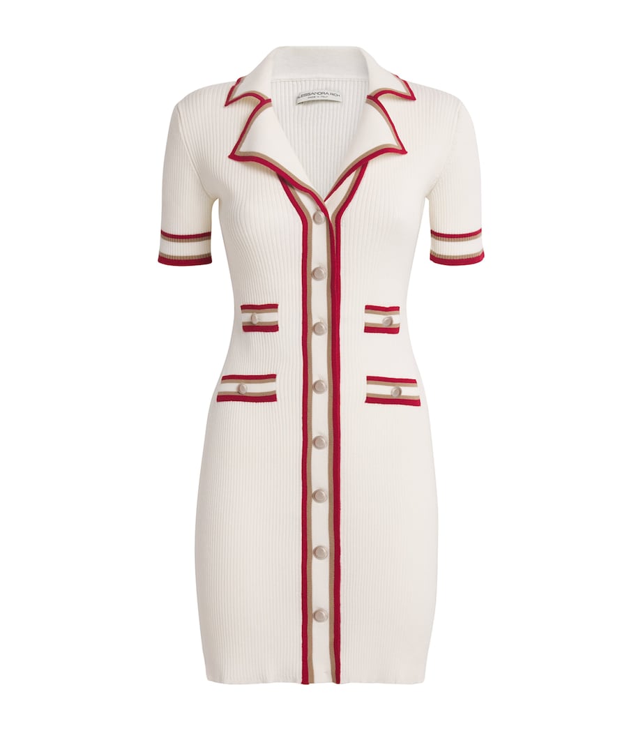 Virgin Wool Mini Shirt Dress 9054 WHITE