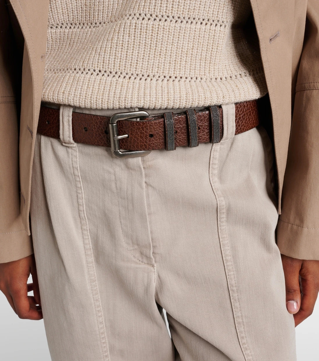 Brunello Cucinelli - Monili leather belt