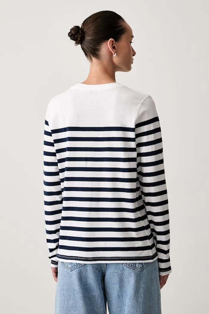 U.S. Polo Assn. Kadın Pamuklu Uzun Kollu Bluz Stripe LS