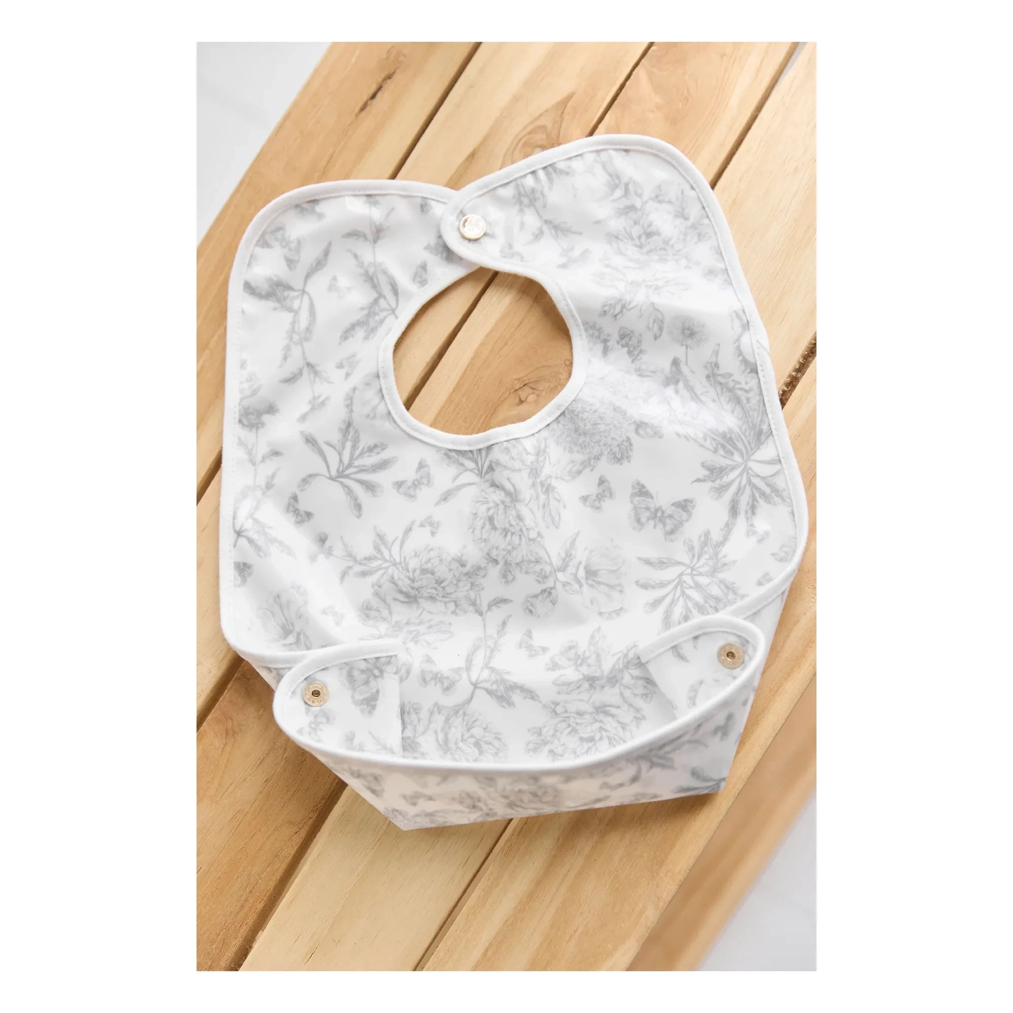 Tartine et Chocolat - Toile de Jouy coated bib | Grey