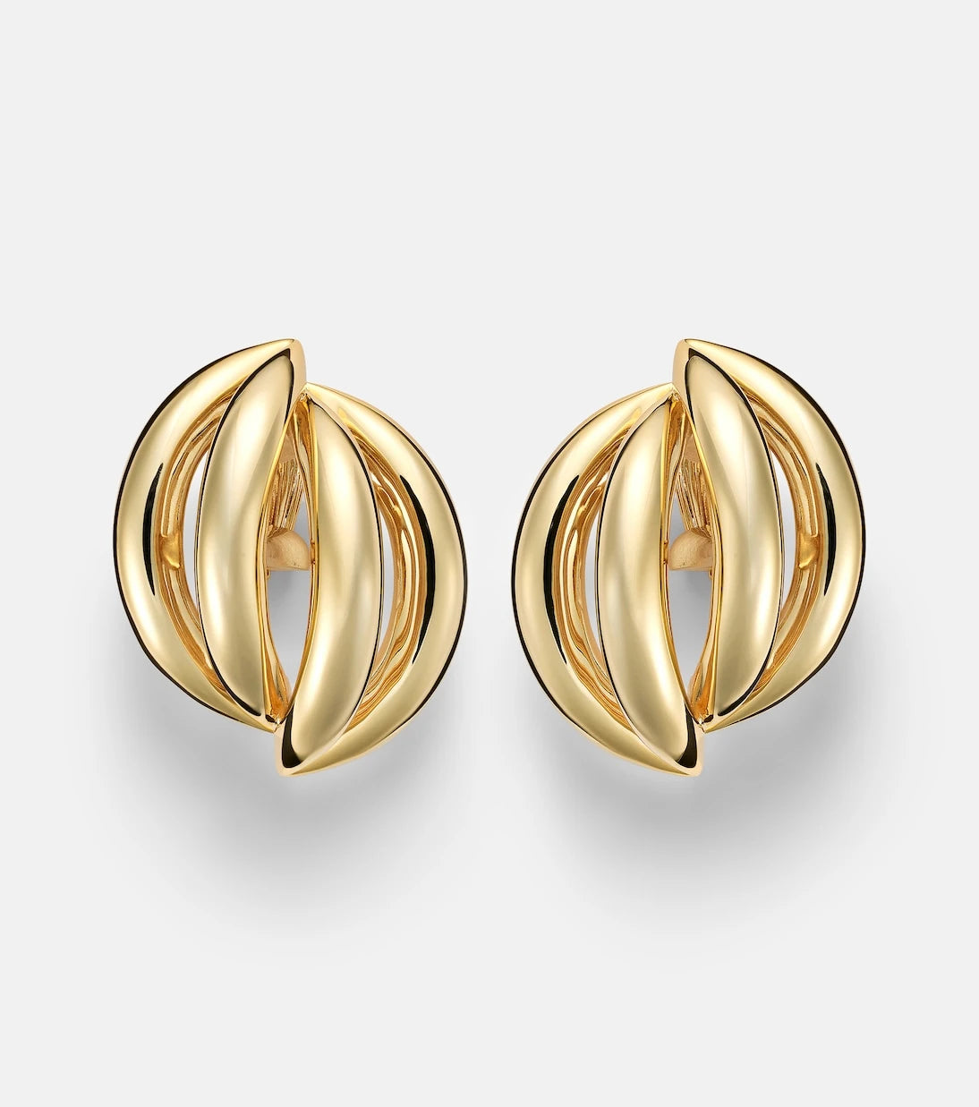 Jennifer Fisher - Abstract Line gold-plated clip-on earrings